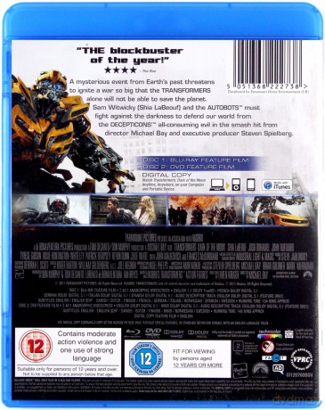 Transformers: Dark of the Moon [Blu-Ray]+[DVD]