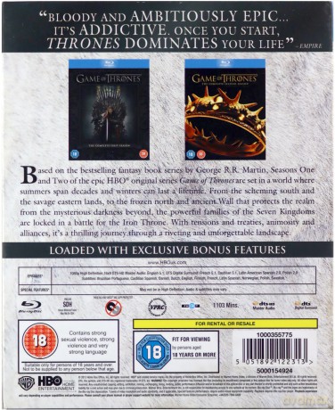Gra o Tron Sezon 1-2 [BOX] [Blu-Ray]