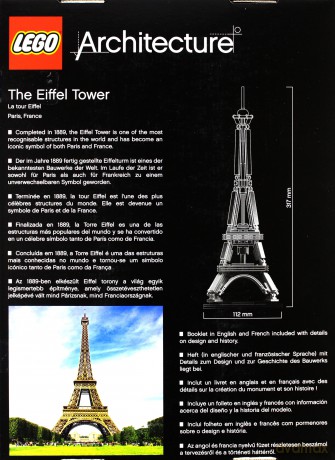 LEGO Architecture The Eiffel Tower 21019 [KLOCKI]