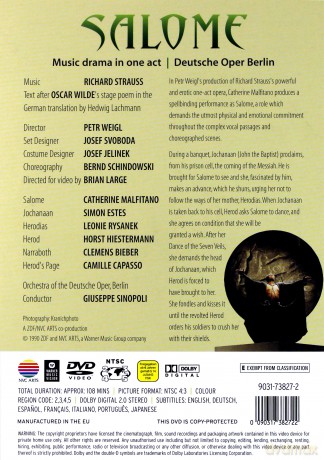 Sinopoli/Deutsche Oper Berlin: Stra: Salome [DVD]