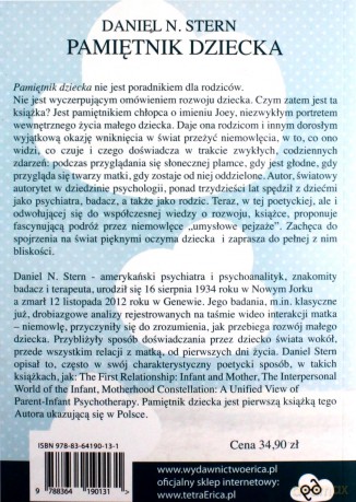 Pamiętnik dziecka. Co twoje dziecko widzi, czuje i czego doświadcza - Daniel N. Stern [KSIĄŻKA]