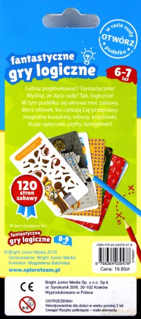 Xplore Team Fantastyczne gry logiczne dla dzieci w wieku 6-7 lat (twarda) [KSIĄŻKA]