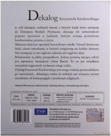 Dekalog (wersja po rekonstrukcji) (+dodatki) [4xBlu-Ray]