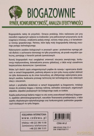 Biogazownie, rynek, konkurencyjność, analiza efektywności [KSIĄŻKA]