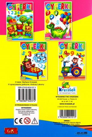 Cyferki. Książeczka z naklejkami [KSIĄŻKA]