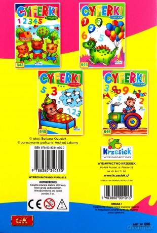 Cyferki. Książeczka z naklejkami [KSIĄŻKA]