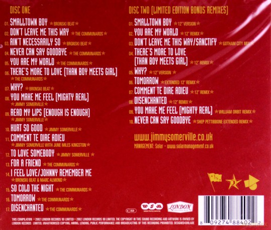 Jimmy Somerville: The Very Best Of Jimmy Sommerville [2CD]