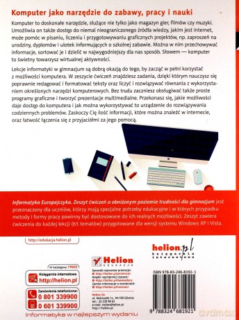 Informatyka Europejczyka gimnazjum ćwiczenie o obniżonym poziomie trudności [KSIĄŻKA]