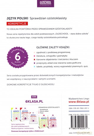 Język polski. Sprawdzian szóstoklasisty. Korepetycje [KSIĄŻKA]
