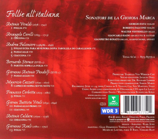 Sonatori Della Gioiosa Marca: Vivaldi/+: Follie All'italiana [CD]