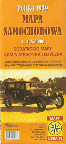 Mapa samochodowa Polska 1939 1:1 250 000
