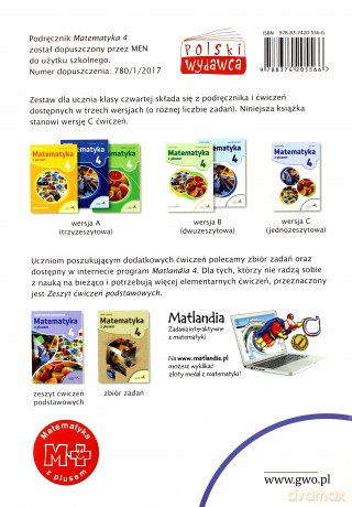 Matematyka szkoła podstawowa 4 Z Plusem ćwiczenie wersja C [KSIĄŻKA]