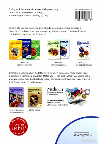 Matematyka szkoła podstawowa 4 Z Plusem Geometria wersja B [KSIĄŻKA]