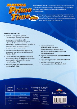 Matura Prime Time PLUS Elementary podręcznik [KSIĄŻKA]