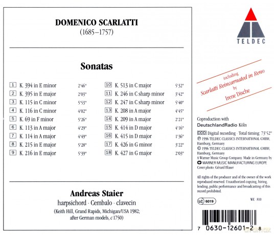 Staier: Scarlatti: Sonaten [CD]