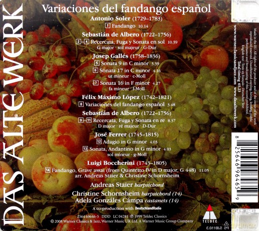Andreas Staier: Variaciones Del Fandango Espan [CD]