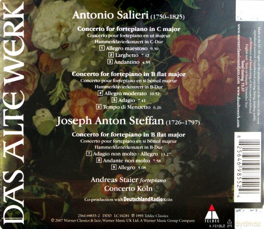 Andreas Staier/Cok: Sali: Concertos For Fortepiano [CD]