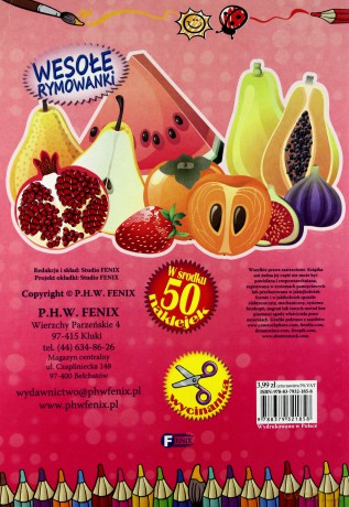 Roześmiane owoce. Kolorowanka [KSIĄŻKA]