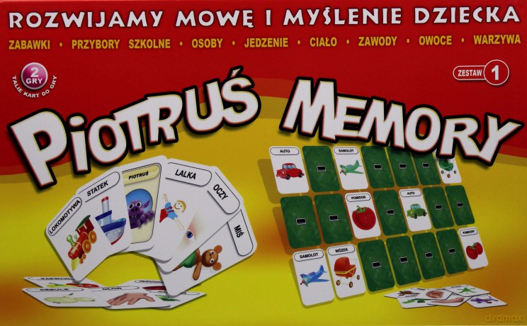 Rozwijamy mowę i myślenie. Piotruś memory. Zestaw 1 [GRA]