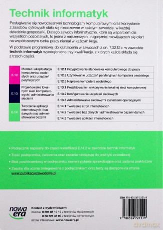 Technik Informatyk LO Tworzenie baz danych zakres podstawowy i rozszerzony [KSIĄŻKA]