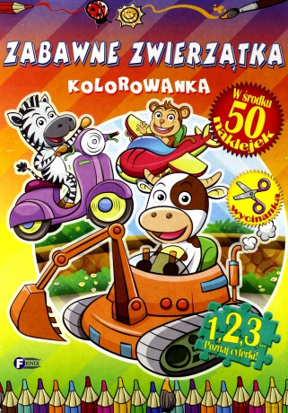 Zabawne zwierzątka. Kolorowanka [KSIĄŻKA]