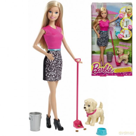 BARBIE Barbie i piesek czyścioszek