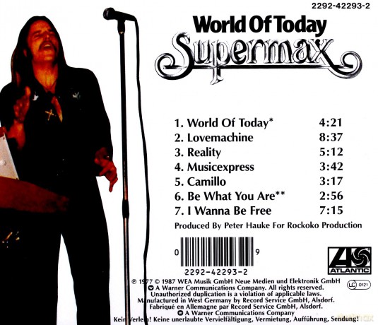 Supermax: World Of Today [CD]