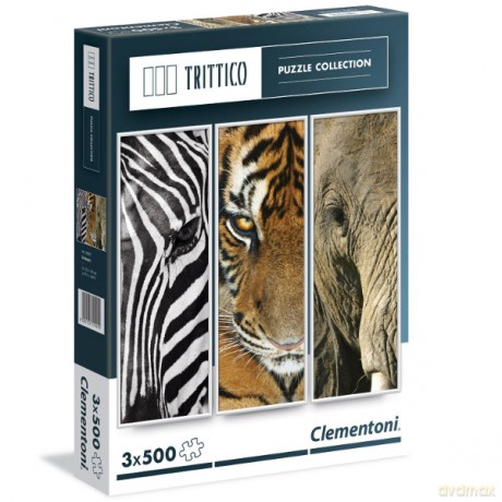 CLEMENTONI 3x500 el Trittico Animal [PUZZLE]