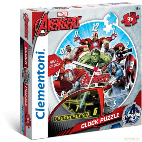 CLEMENTONI 96 el. Zegar Avengers [PUZZLE]