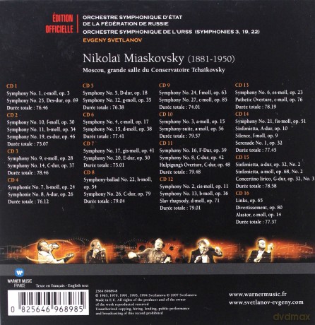 Evgeny Svetlanov: Mias: Integrale Des Symphonies [BOX] [16CD]