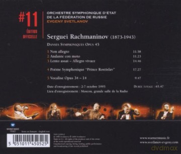 Evgeny Svetlanov: Rachmaninov: Danses Symphoniques/Princ [CD]
