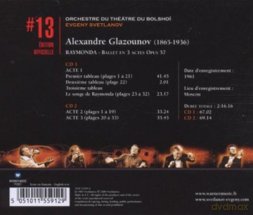 Evgeny Svetlanov: Glaz: Raymonda/Ballet En3actes [2CD]