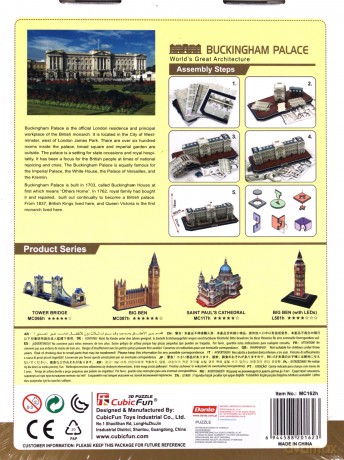 CUBICFUN Puzzle 3D Duży zestaw Pałac Buckingham [PUZZLE]