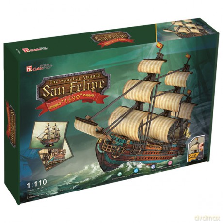 CUBICFUN Puzzle 3D Żaglowiec The Spanish Armada [PUZZLE]