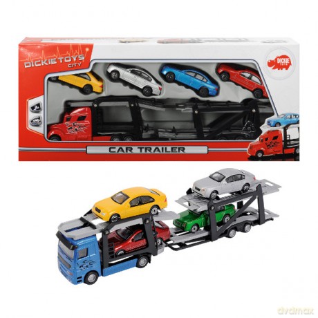 DICKIE Laweta z 4 samochodami metalowe [MODELARSTWO]