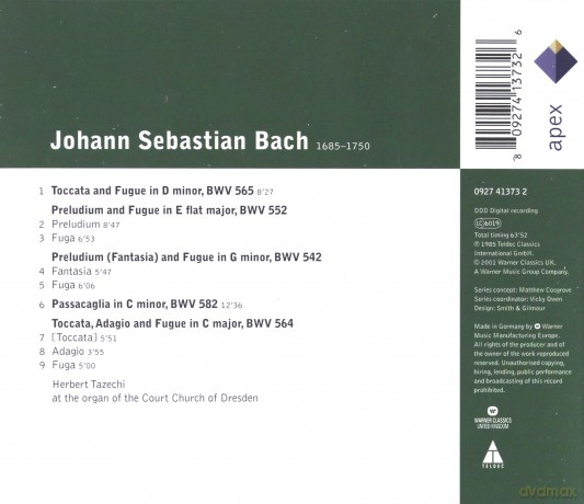 Herbert Tachezi: Bach: Great Organ Works [CD]