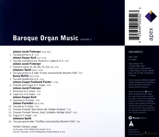 Herbert Tachezi: Vari: Orgelmusik Des Barrock [CD]