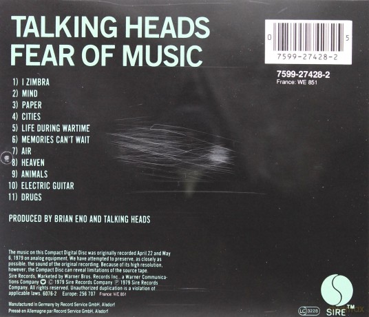 Talking Heads: Fear Of Music [CD]