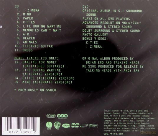 Talking Heads: Fear Of Music [CD]+[DVD]