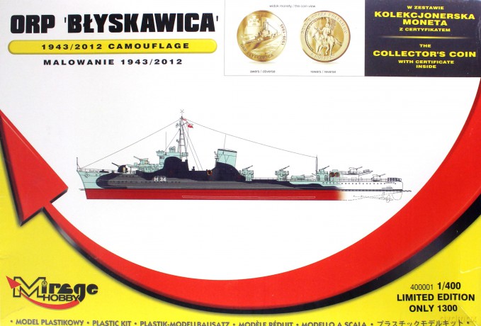 MIRAGE ORP Błyskawica Malowanie 1943 [MODELARSTWO]