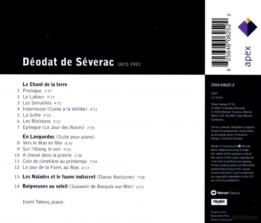 Izumi Tateno: Seve: Klavierstucke [CD]