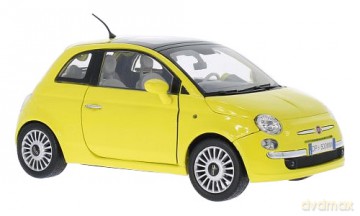 MOTORMAX Fiat 500 (yellow) [MODELARSTWO]