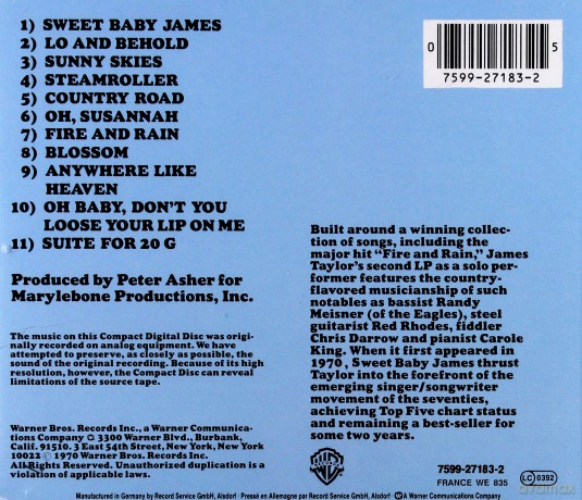James Taylor: Sweet Baby James [CD]