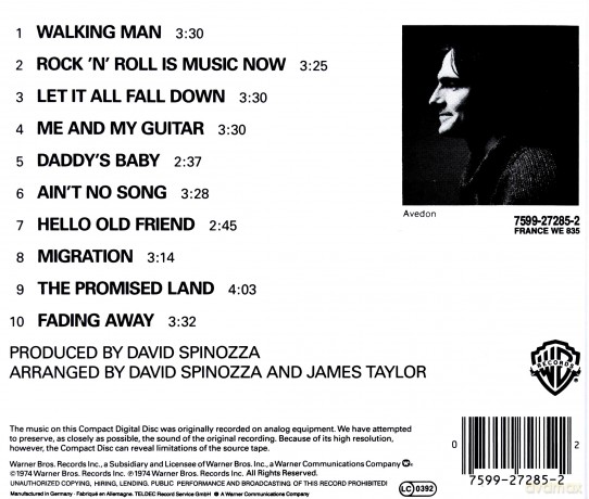 James Taylor: Walking Man [CD]