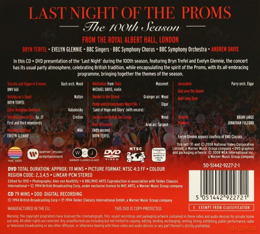 Bryn Terfel: Last Night Of The Proms (digipack) [CD]+[DVD]