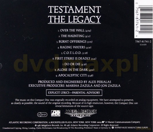 Testament: The Legacy [CD]