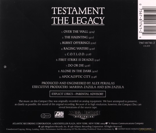 Testament: The Legacy [CD]
