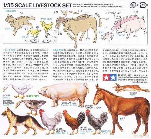 TAMIYA Livestock Set [MODELARSTWO]