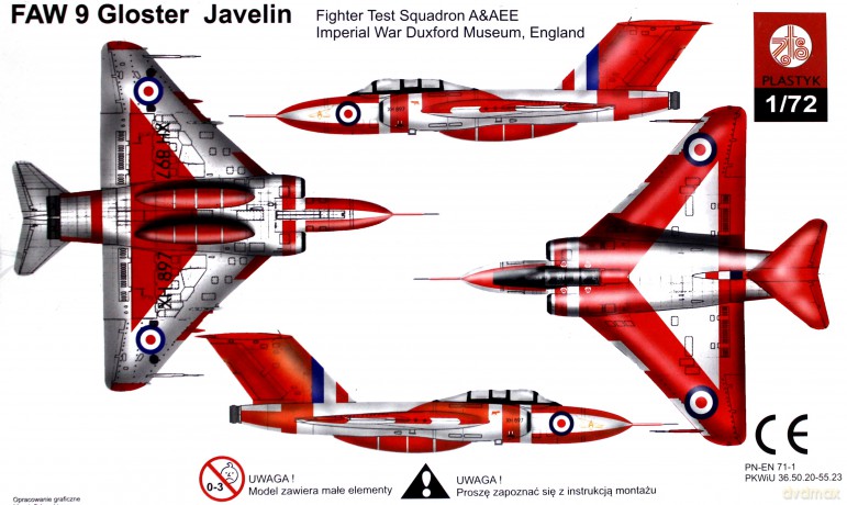 PLASTYK Gloster Javelin FAV. Mk 7Mk 9 [MODELARSTWO]