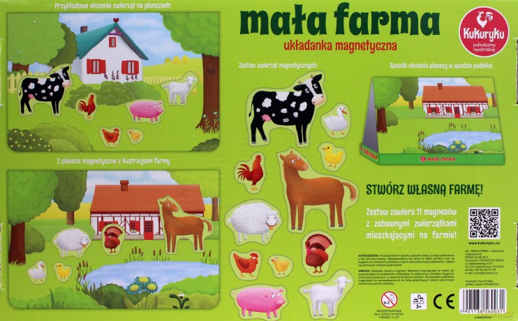 PROMATEK Mała Farma, układanka magnetyczna [GRA]